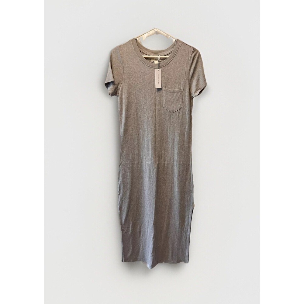 Outerknown Size S Neptune Tshirt Dress Short sleeve Gray Msrp $148